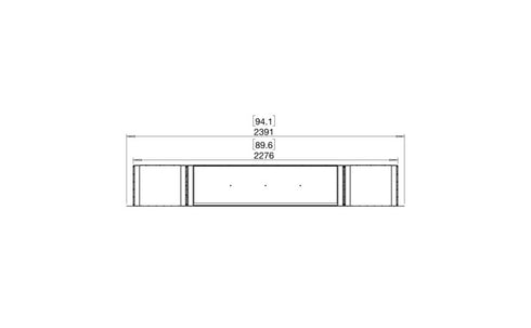 Ecosmart Fire Flex 86DB.BX2 Double Sided Fireplace Insert - Black Finish / Black Burner - ESF.FX.86DB.BX2.B